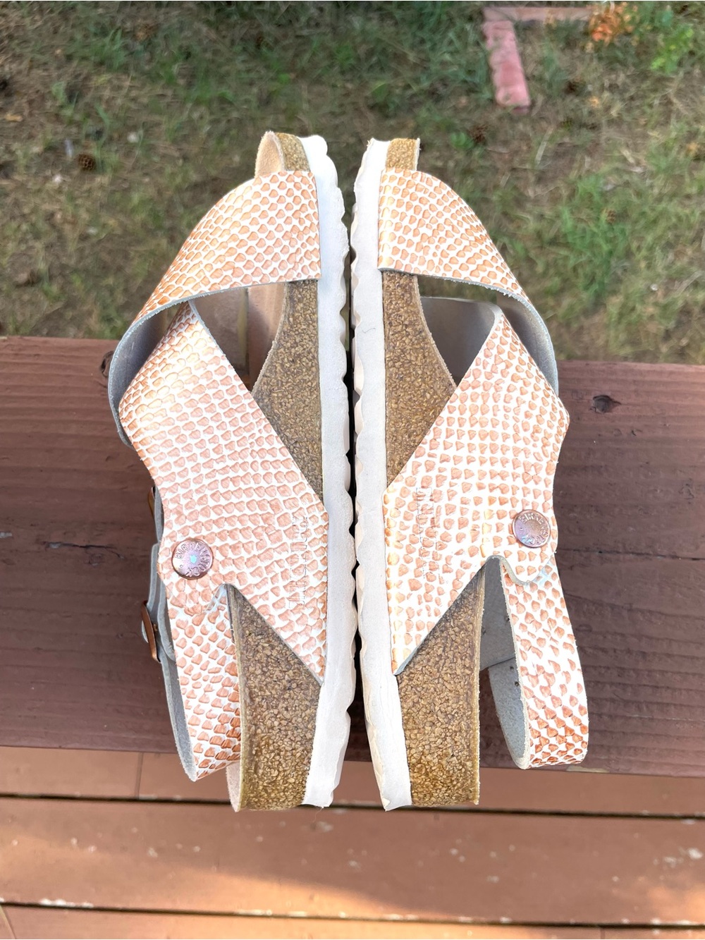 Birkenstock Tulum Mermaid Cream Metallic Backstrap Sandals (Regular Fit) Sz 36 - Picture 5 of 7